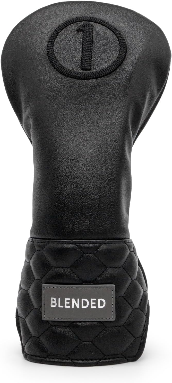 Golf Club Covers Black Golf Head Covers Driver Covers Fariway Wood Headcover Hybrid Covers Leather 3 Wood Headcover Golf Headcover with Number Tag for All Brand