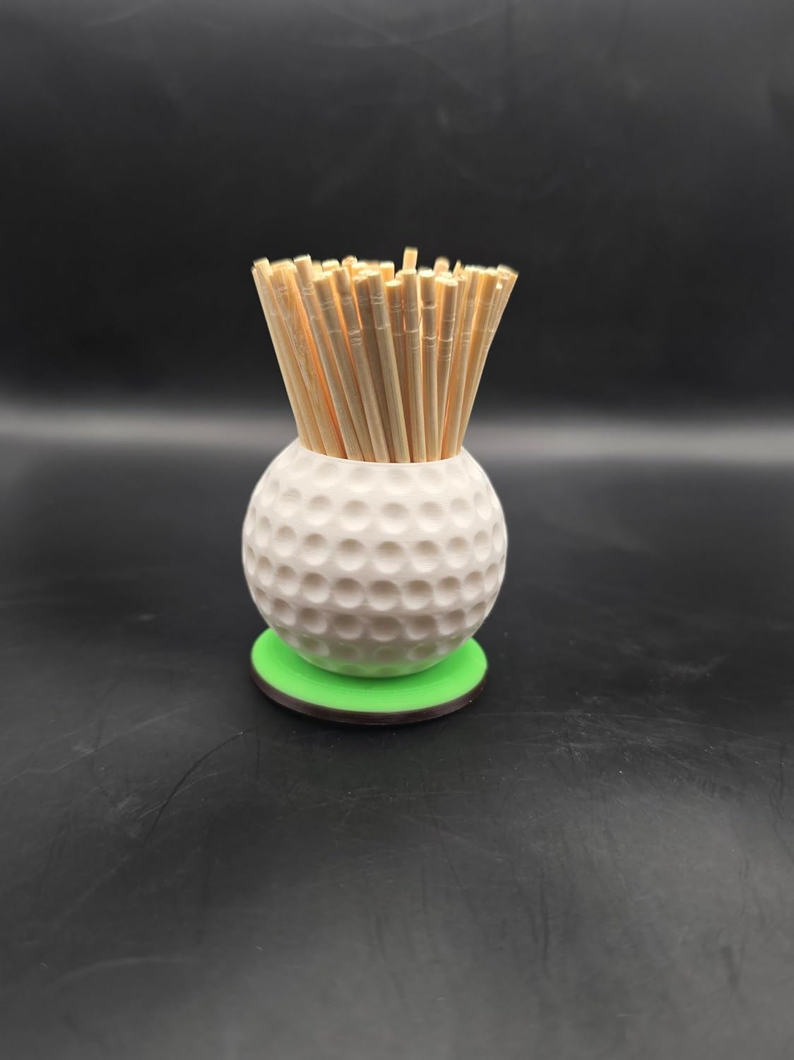 Golf Ball Toothpick Holder, Perfect for dad, the bar or scramble decorations. (Small)