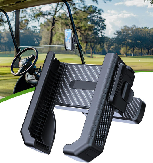 Upgraded Magnetic Golf Cart Phone Holder Golf Cart Accessories Compatible with EZGO/Yamaha/Club, Golf Cart Phone Mount Accessories for iPhone/Galaxy/Google Pixel All Smartphones