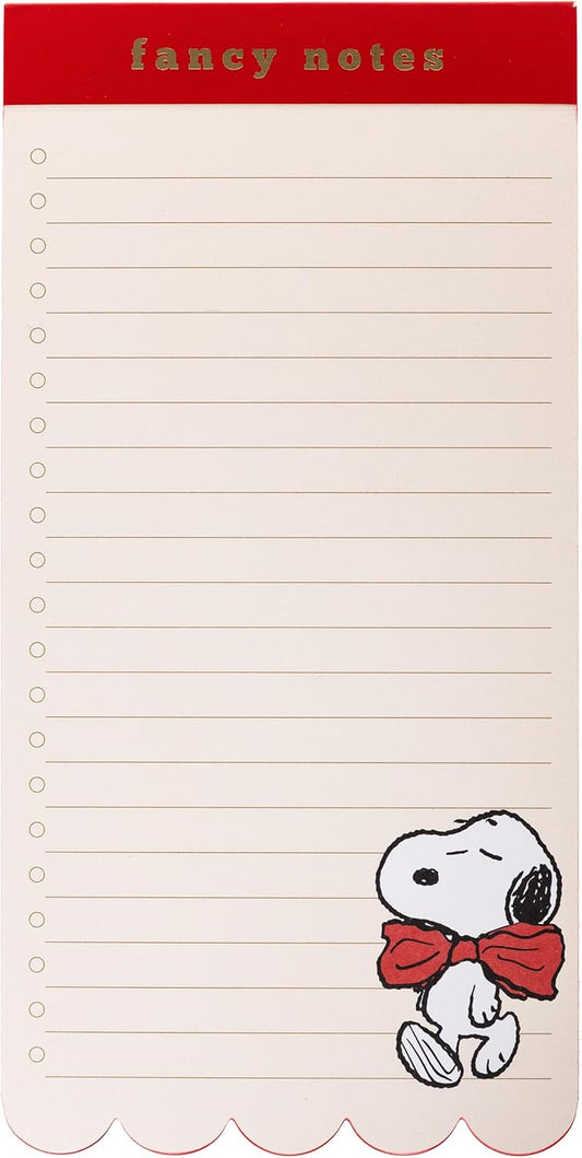 Graphique Peanuts List Pad Luxe Collection, Perforated Sheets To-Do Notepad, Gold Foil Embossing, 80 Pages, 4” x 9.75”