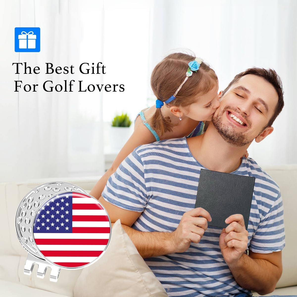 Custom Golf Ball Marker Hat Clip, 3Pack Personalized Magnetic Ball Marker, Golf Accessories for Men & Womens, Golf Gifts for Golfers