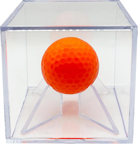 Baseball & Golf Ball Display Case Acrylic Cube Square Clear Memorabilia Display & Storage Sports Official Baseball Accessories (Golf Ball Case, Standard)