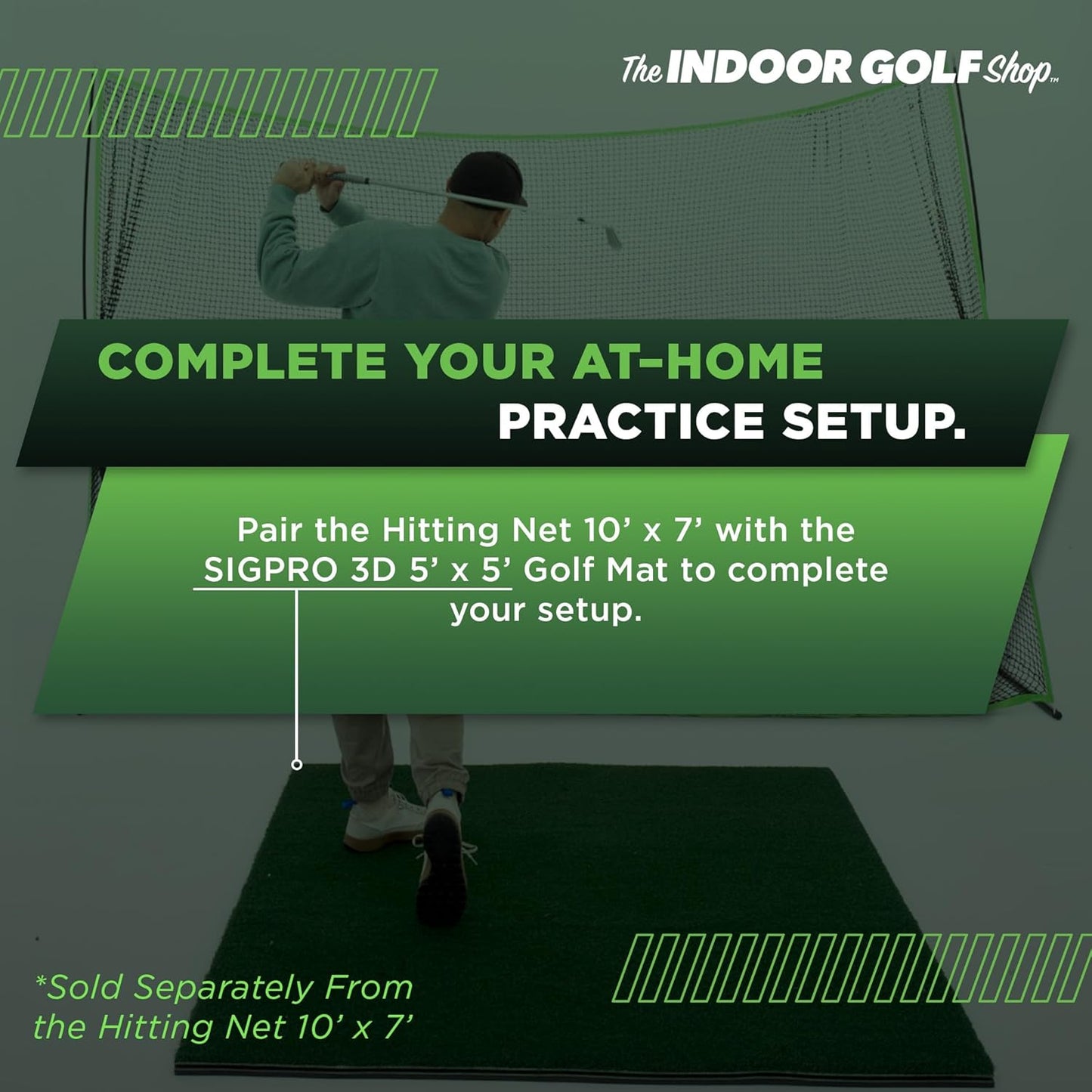 Hitting Net with Target Knotless Golf Net for Indoor and Outdoor Practice - Arrives Ready to Assemble and Use