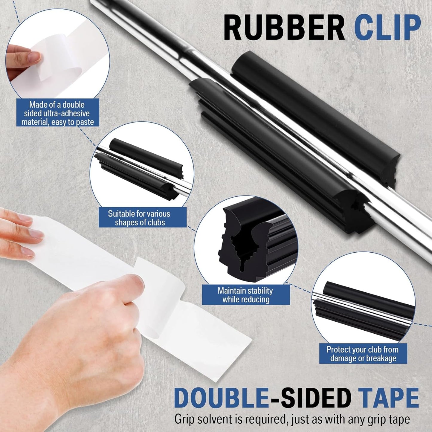 Lasnten Golf Club Regripping Kit 360° Swivel Table Vise 26 Double-Sided Tapes Rubber Sleeve & Gloves, Grip Remover, Hook Knife, No Solvent Grip Needed Portable Golf Tool