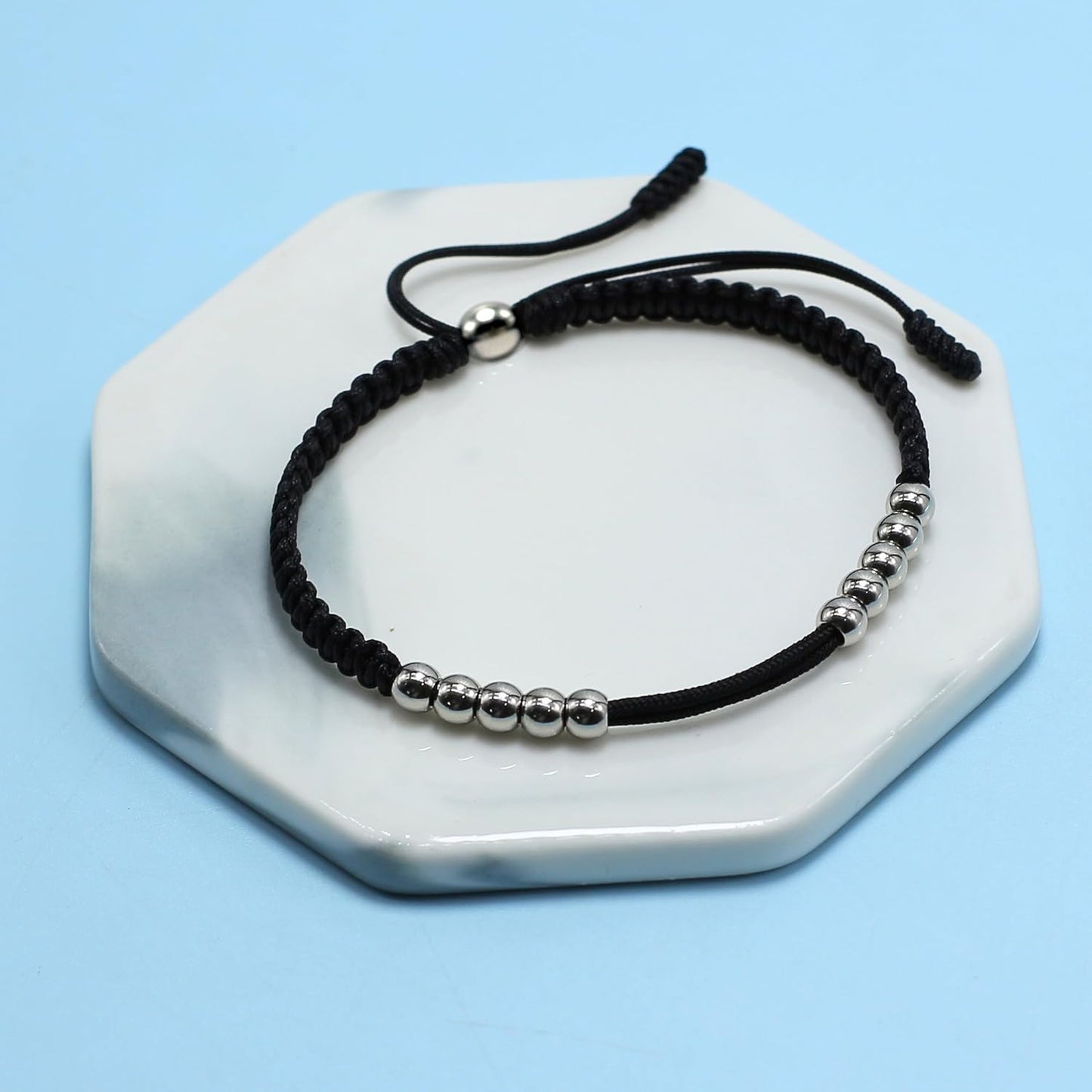 LAMIBEE Golf Stainless Steel 10 Beads Score Counter Bracelet, Golf Stroke Count Bracelet, Resizable and Easy to Adjust Golf Round Scoring Tracker, Durable and Stylish Golf Accessory