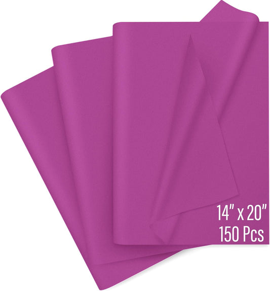 SANZIX 150 Sheets Purple Tissue Paper for Gift Bags Bulk 14x20 Inch - Purple Christmas Wrapping Paper for Gifts, Bouquets, Wedding, DIY, Holiday Décor - Purple Wrapping Paper Christmas Decorations