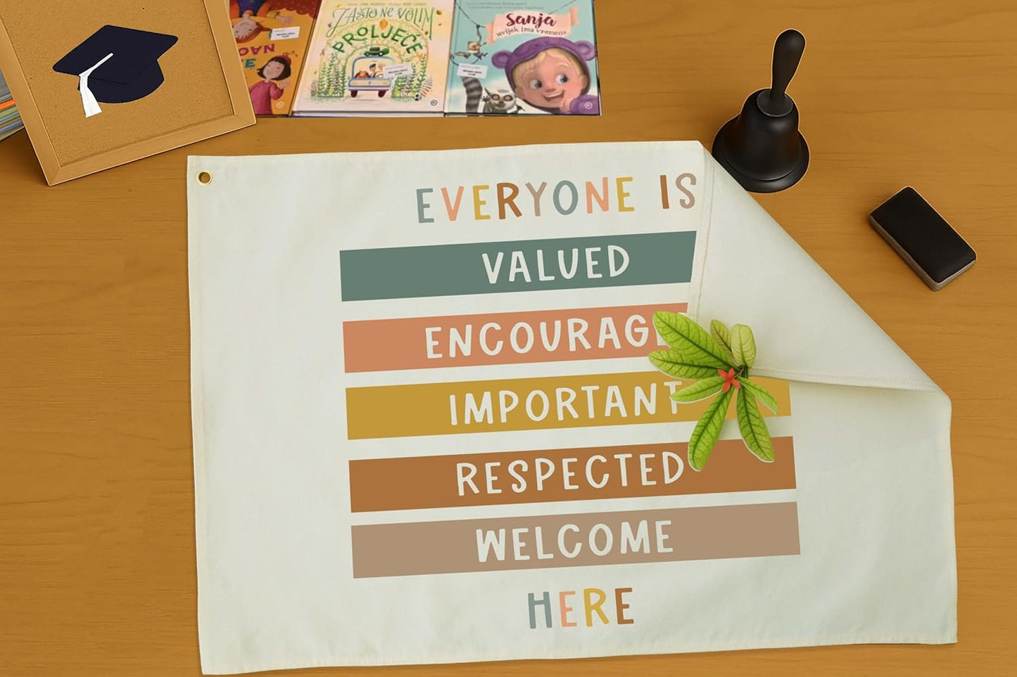 Classroom Poste-Classroom Decor-Teacher Present-Nursery Decoration-Hanging Rectangle Banner Flag Wall Decor Gift-Christmas Gift-Psychology Treatment Office Wall Sign-Everyone is Valved-20L×28.5"W