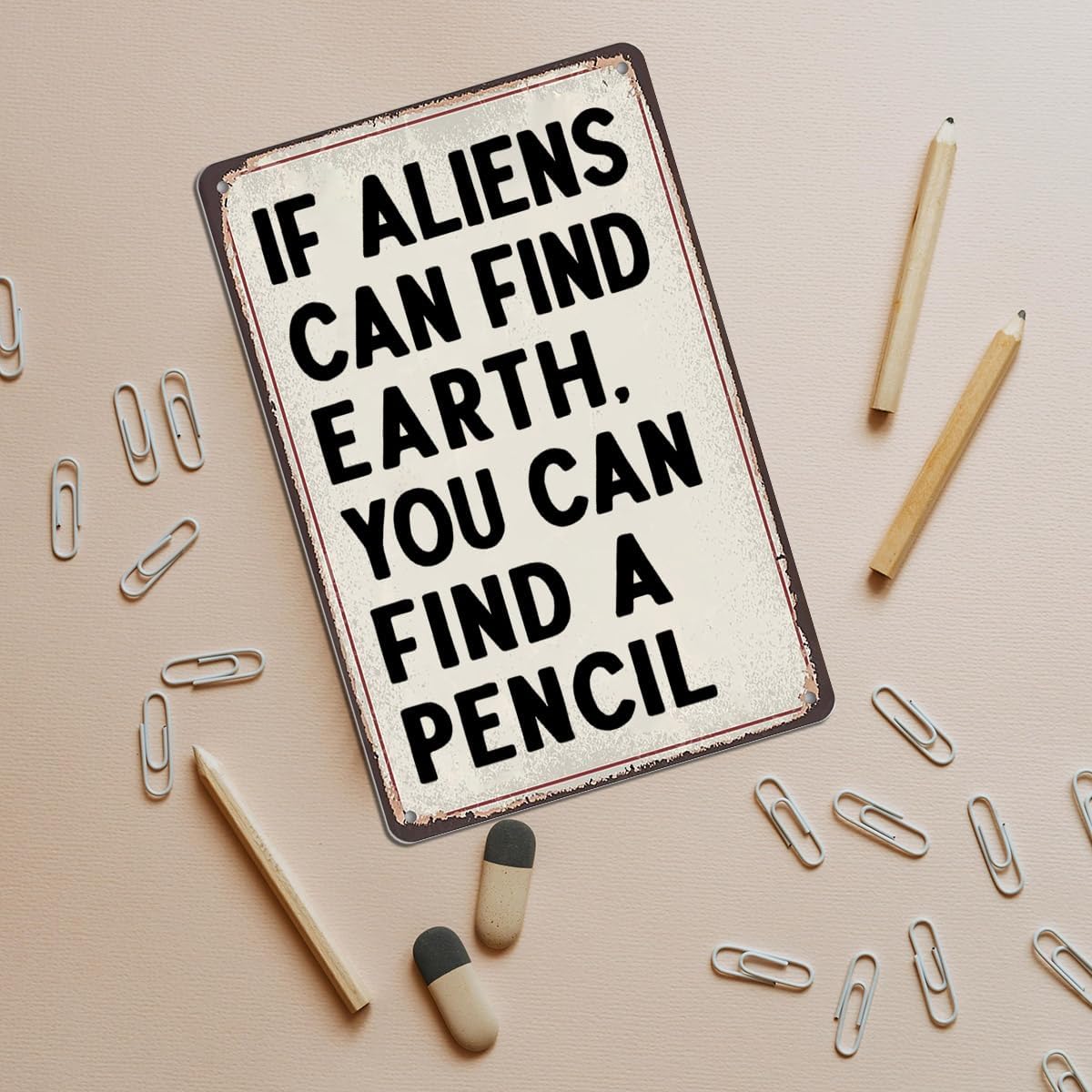 Funny Math Teacher Gifts Tin Sign - Math Classroom Wall Art, Retro Posters for High School and Middle School, Math Teacher Sign, Classroom Must Haves, 8x12 Inch