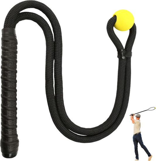 Golf Swing Rope Training Aid, Fitness Equipment Trainer with Ball On for Practice, Posture Corrector, Exercise Assistance, Workout, Speed, Strength Link, Warm-up for Buddy, Golf Lovers, Beginners