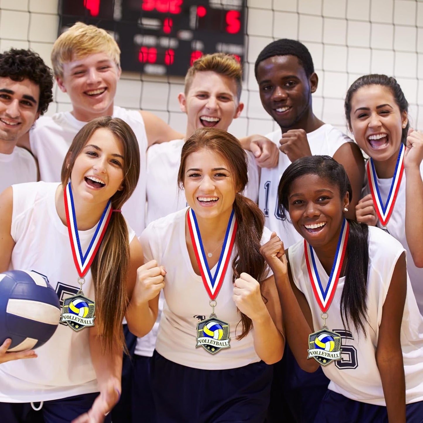 10/20 /30/40 Pcs Award Medals Bulk Sports Medals with Neck Ribbons 2.4 Inch Winner Award Trophy Prize Gift for Sports Themed Party Favors Tournaments School Match