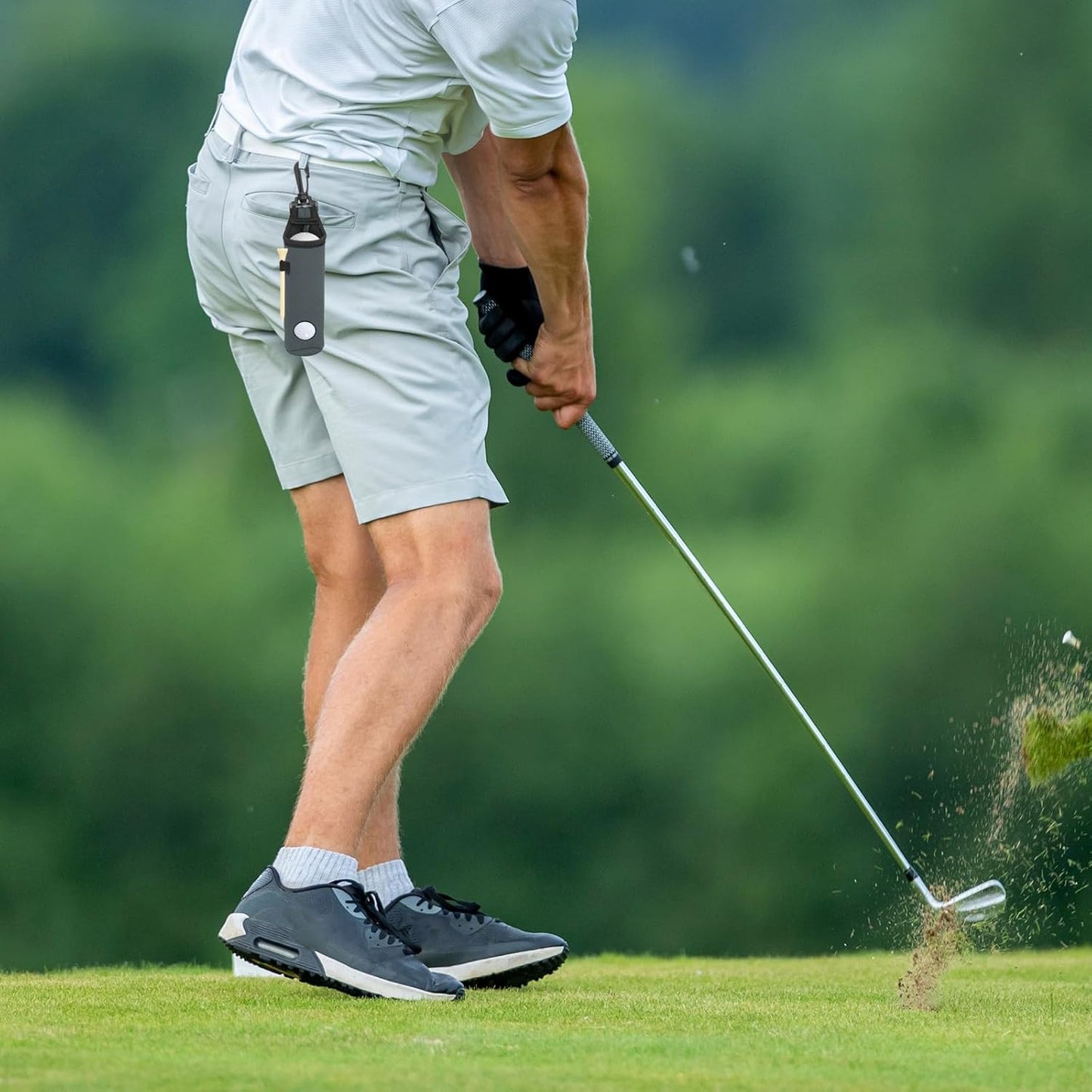 PATIKIL Golf Ball Carry Bag Golf Tee Holder Pouch Portable Neoprene Golf Ball Holder with Clip for Men and Women