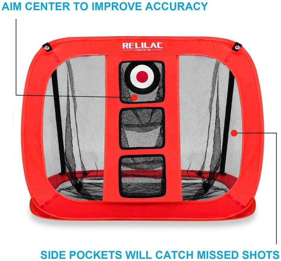 Pop Up Golf Chipping Net - Indoor/Outdoor Golfing Target Accessories for Backyard Accuracy and Swing Practice - Gifts for Men, Dad, Husband, Women, Kid, Golfers