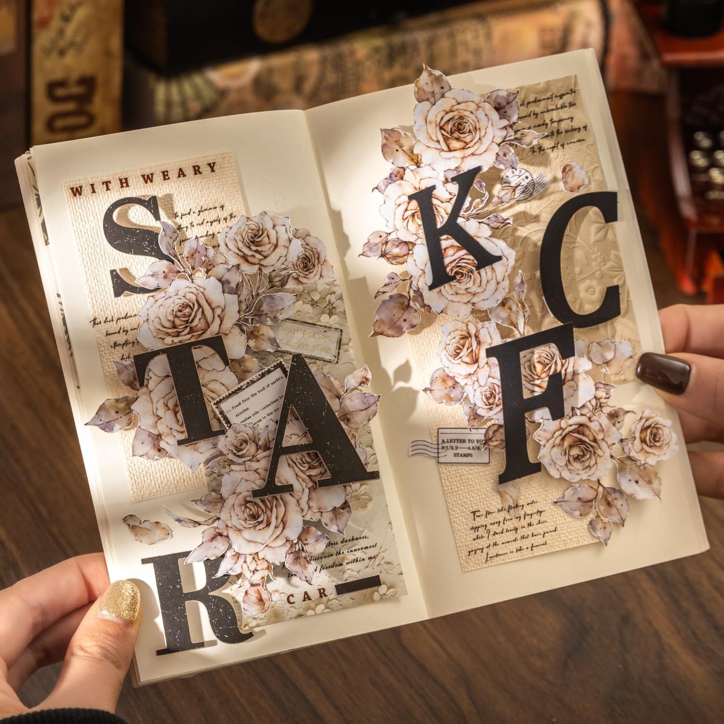 Alphabet Cardstock Sticker Set, 156Pcs Bold Letter Stickers for Scrapbooking, Journaling, Junk Journal Supplies, and DIY Crafts