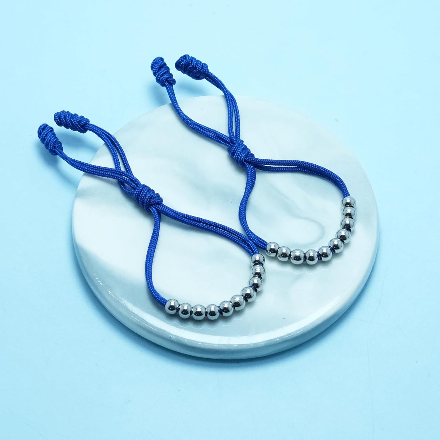 LAMIBEE Pack of 2 Golf Glove Bead Stroke Counter, 10 Stainless Steel Beads Score Counter for Gloves, Stroke Count Resizable Easy to Adjust Golf Round Scoring Tracker Accessory