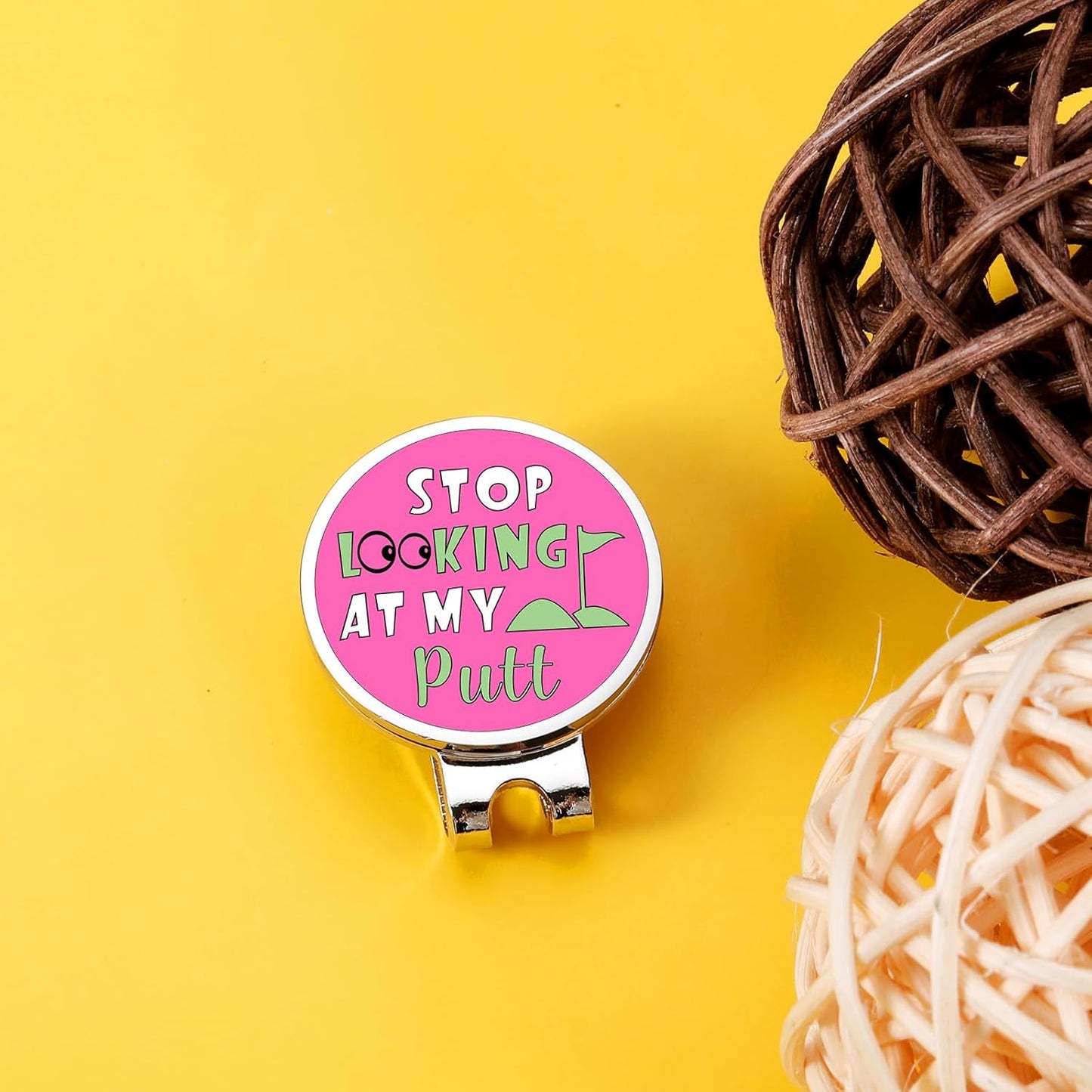 TI-EDC Funny Golf Women's Ball Marker Hat Clip, Golf Stocking Stuffer for Women, Womens Funny Golf Accessories, Funny Golf Ball Marker Accessories, Valentines Day Gifts for Girlfriend