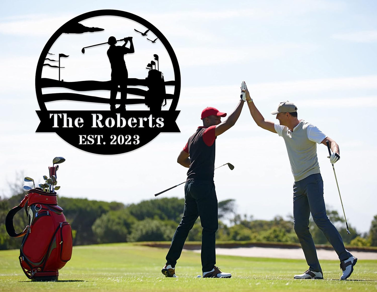 Personalized Golf Metal Sign, Custom Golf Name Monogram Sign, Golf Metal Wall Art, Custom Golf Monogram Wall Decor, Personalized Golf Gift