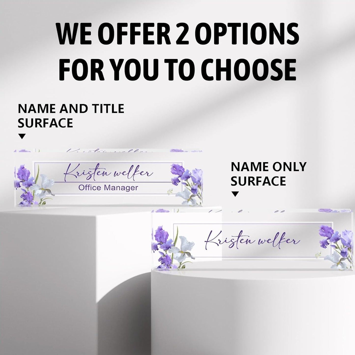 Name Plate for Desk Desk Name Plate Personalized, Office Desk Decor for Women & Men, Employee Appreciation Gifts The Office Gifts for Boss, Manager, Teacher, Nurse