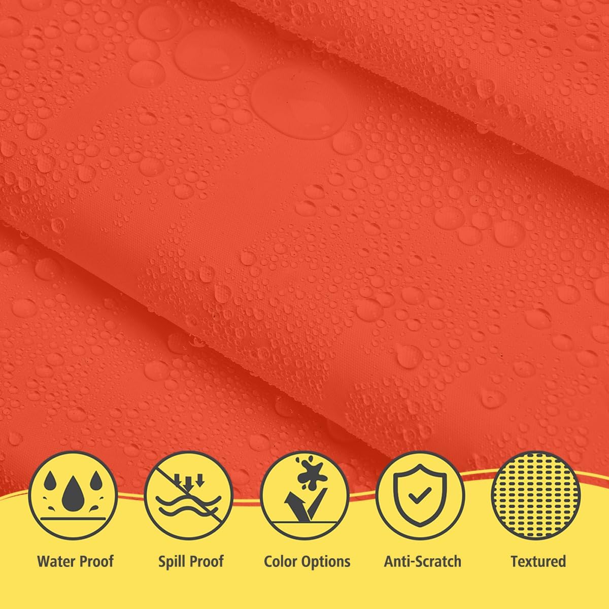 Brand Round Orange Plastic 84" Disposable Tablecloth (3 Pack), Party & Event Decorative Cover