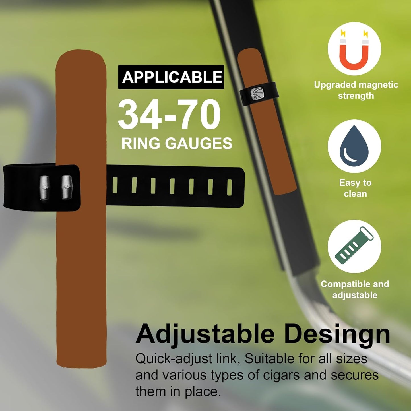 Golf Cart Accessories Portable Magnetic Holder with Magnetic and Adjustable Design - - Perfect for Golfing, BBQ, Fishing, Traveling and Outdoor Adventures