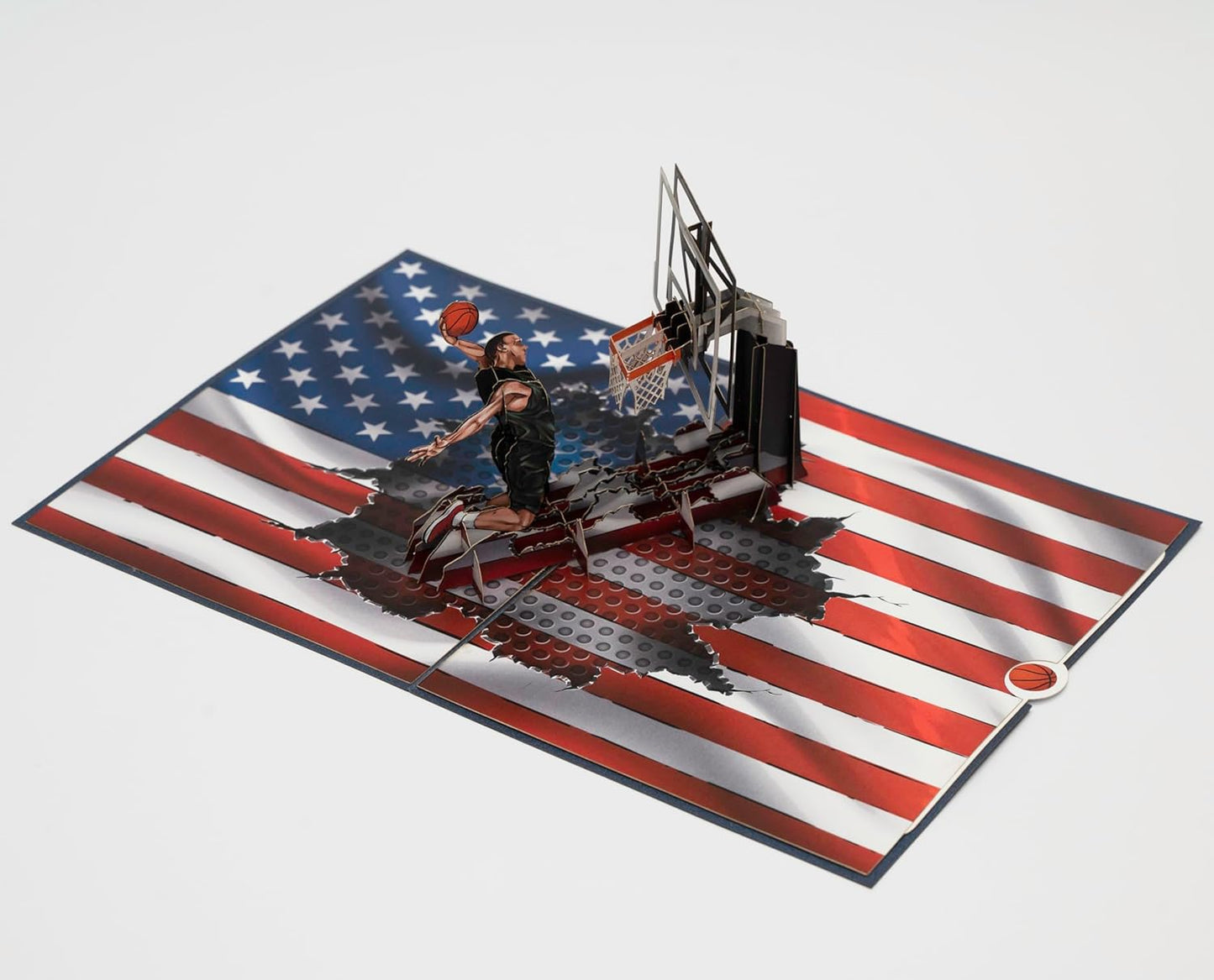 3D Popup Card of Basketball Player, Paper Art & Handicraft, Greeting Card, Birthday, Anniversary, Christmas, Fathers Day Card, Handmade Gift For Him, Men, Dad, Son, Boyfriend, Husband