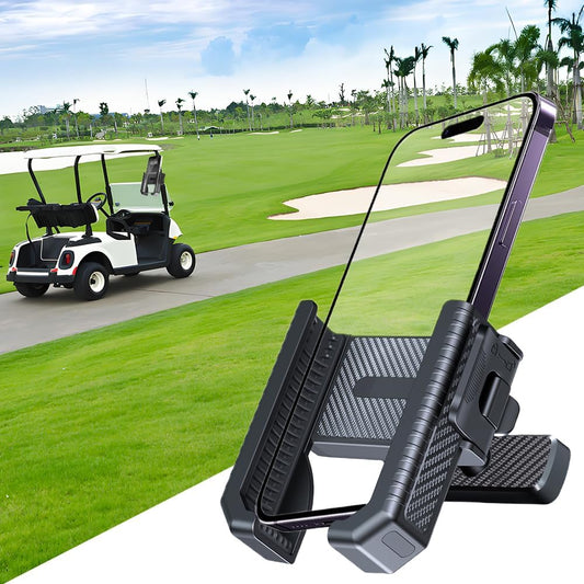 Magnetic Golf Cart Phone Holder: Powerful N52 Magnet Base, Tool-Free Install & 360° Rotatable, Universal Fits EZGO/ Club Car/ Yamaha - Must-Have Golf Accessories for iPhone, Samsung & All Smartphones