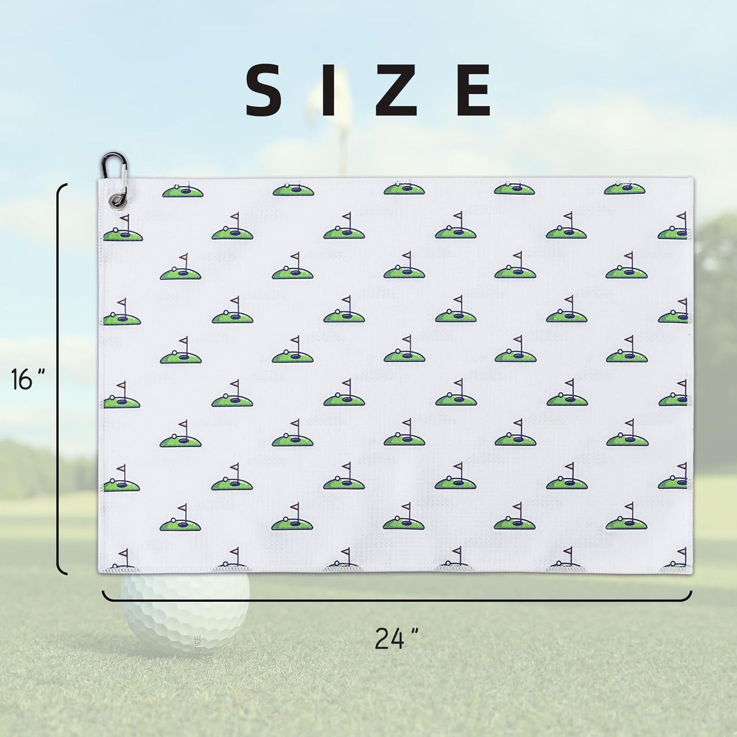 Mile High Life Printed Golf Towel(16"x24"), Brush Tool Kit, Divot Repair Tool, Microfiber Towel，Brush with 2FT Retractable Cord, Repair Tool w Magnetic Golf Ball Marker