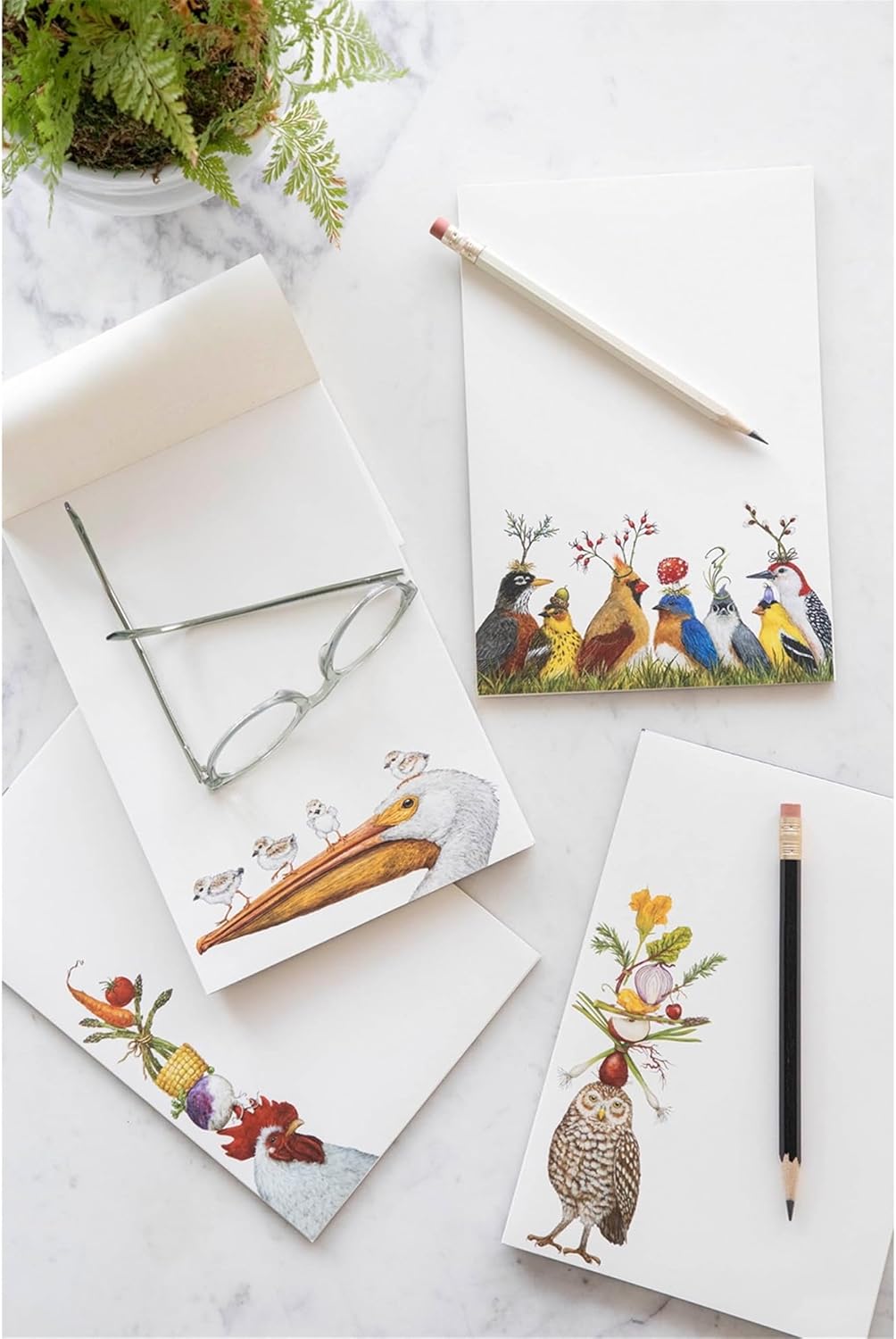 Vicki Sawyer Take FLight Notepad - Cute Decorative Stationery Memo Pad for Shopping List, To Do List, Reminders - 30 sheets per Pad 6.5 x 9.5 inches