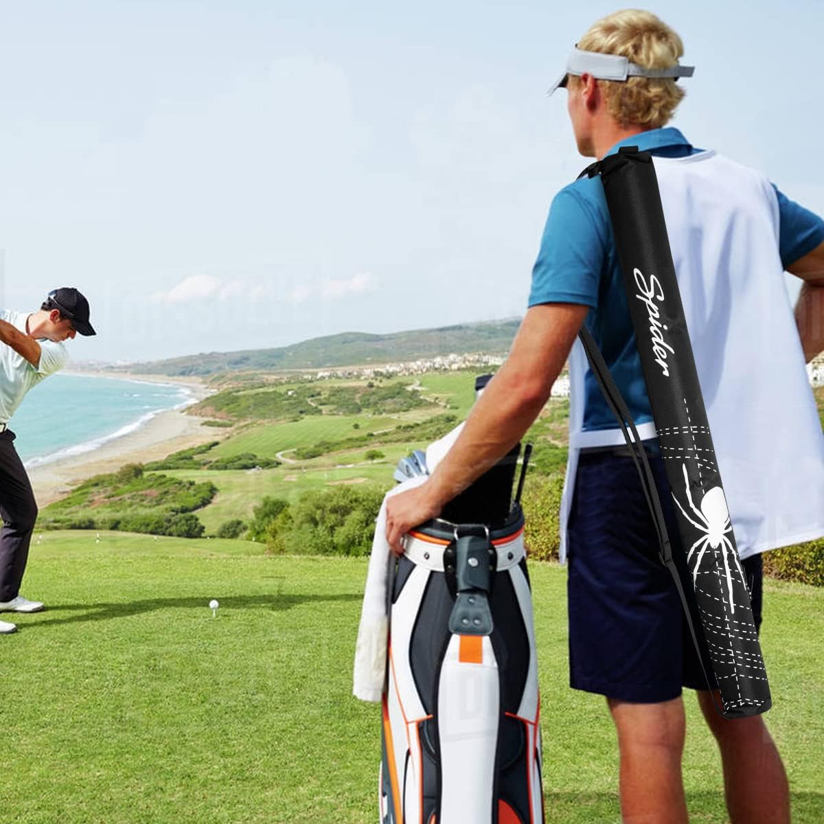 Glof Beer Sleeve for Golf Bag,7-Can Insulated Cooler Sleeve Gifts for Men,Fits in Most GolfBags Styles and Types