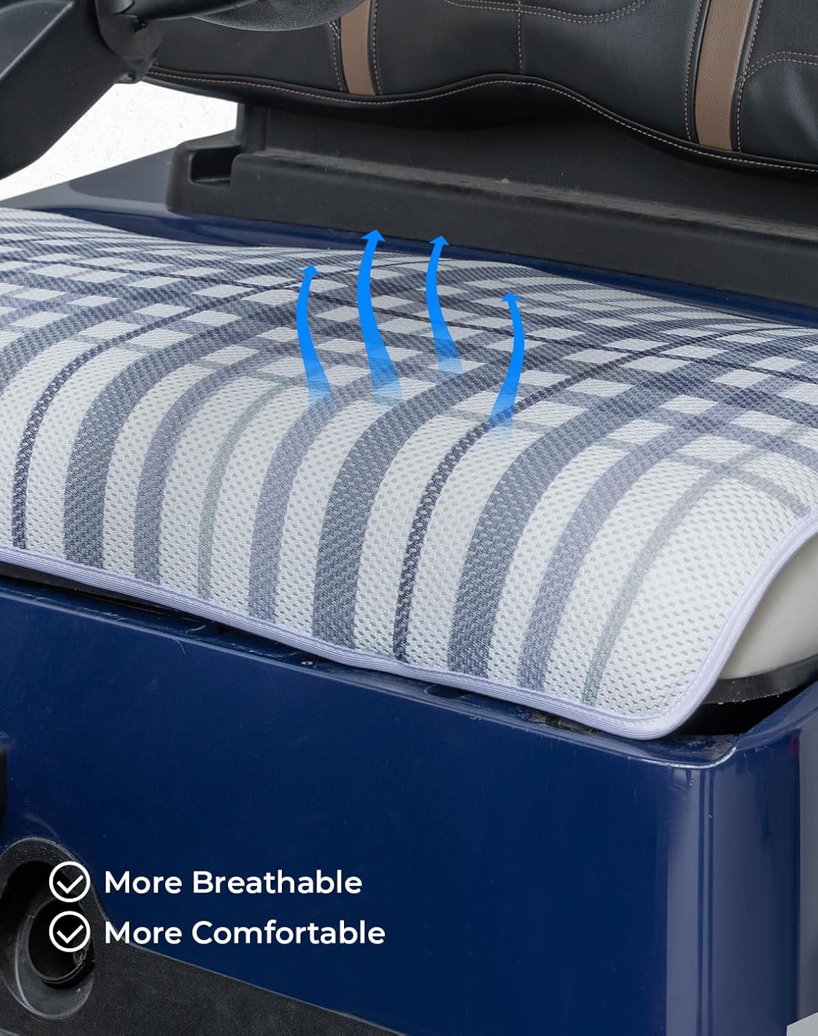 KEMIMOTO Universal Golf Cart Seat Towel Blanket Covers for All Weather, Compatible with EZGO, Club Car and More 2-Seat Golf Carts