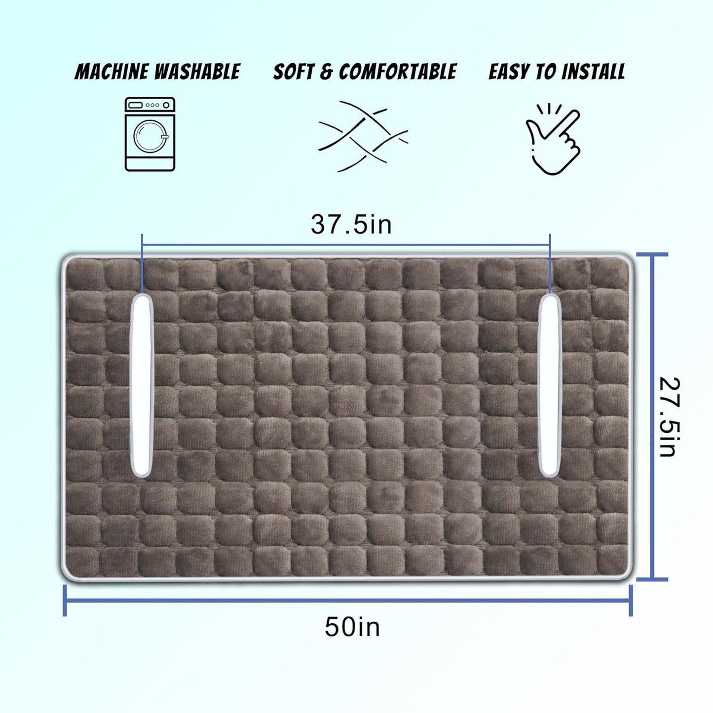 YOKYHOM Golf Cart Seat Covers, Supreme Comfort Golf Cart Seat Towel Blanket, Heavyweight Deep-Pile, Fits EZGO, Yamaha, Club Car and More 2-Seat Carts, 50"x 27.5", Brown