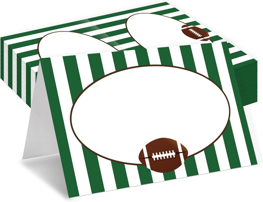Football Place Cards, Football Table Place Cards For Table Setting, Sports Themed Name Cards For Birthday Party Baby Shower Sprts Party, 25 Cards Included -05