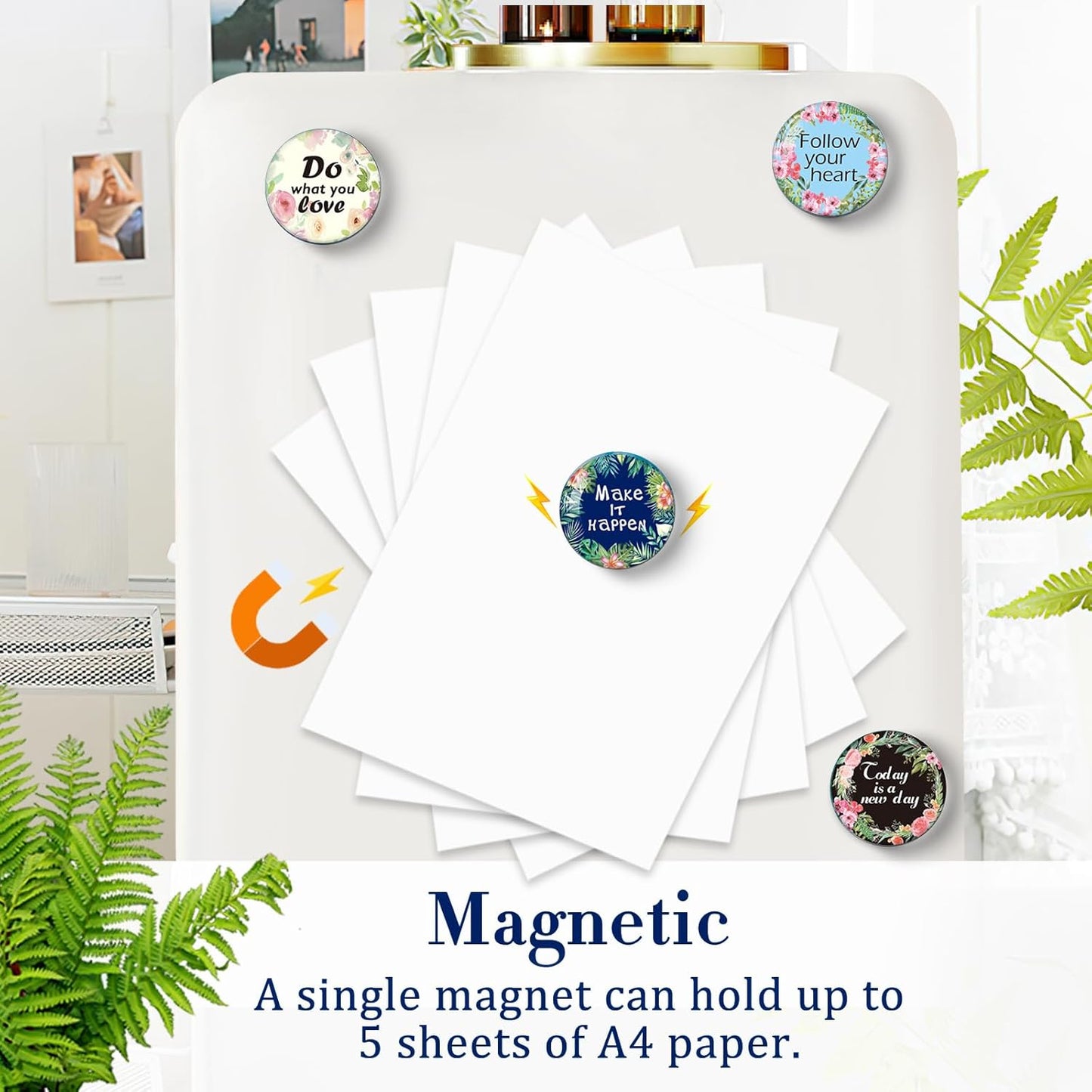 MORCART 16PCS Inspirational Magnets for Fridge Refrigerator Motivational Quote Magnets Decorative for Locker Whiteboard Cabinet Office Kitchen Blackboard