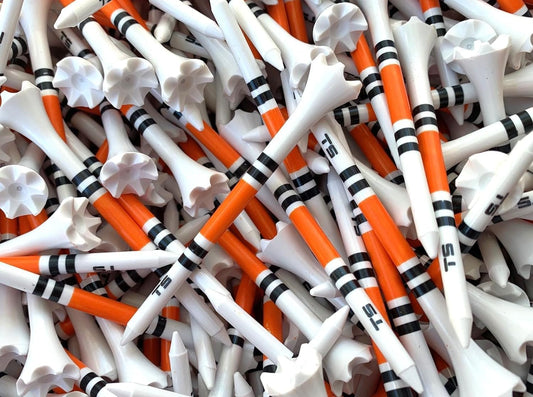 TRUESTRIKE Premium USA Golf Tees – 3¼" or 2¾" Durable Plastic Performance Tees (100 Pack) – Made in USA – Bulk Value Pack