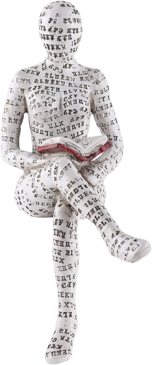 GRAPMKTG Home Decor Pulp Reading Women Thinker Statue Aesthetic Sculpture Room Decor Modern Abstract Decoration on Shelf Table Desk for Living Room Office Bedroom E