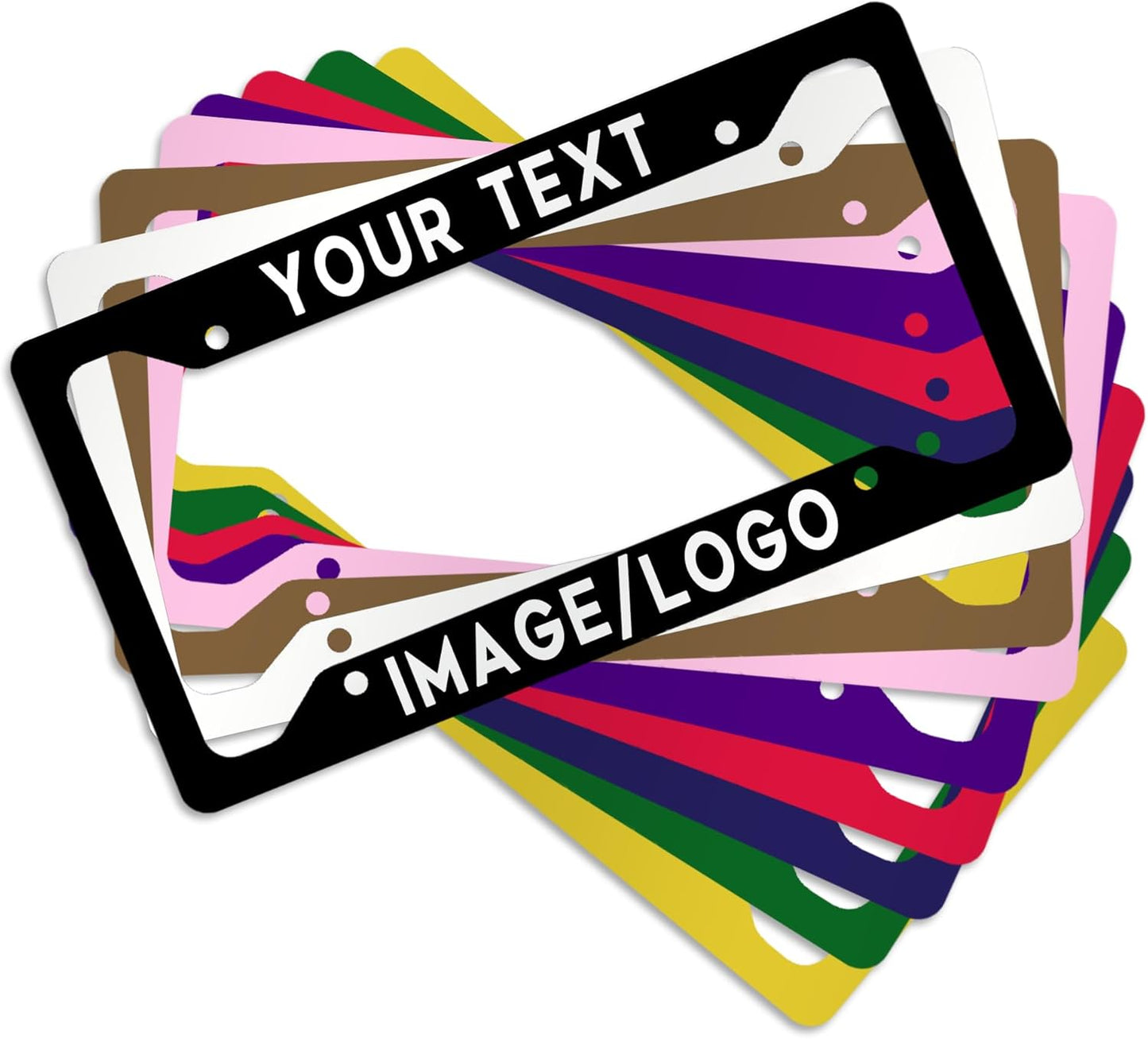 Personalized License Plate Frame,Custom License Plate Frame,12x6 Inch Front License Plate Frame,Add Text Photo