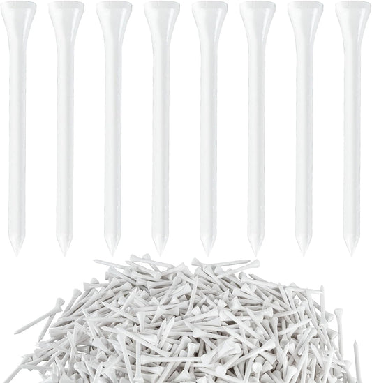 Bamboo Golf Tees 1000 PCS, 2-3/4 inch(70mm) & 3-1/4 inch (83mm) Length, Stronger Than Wood Tees