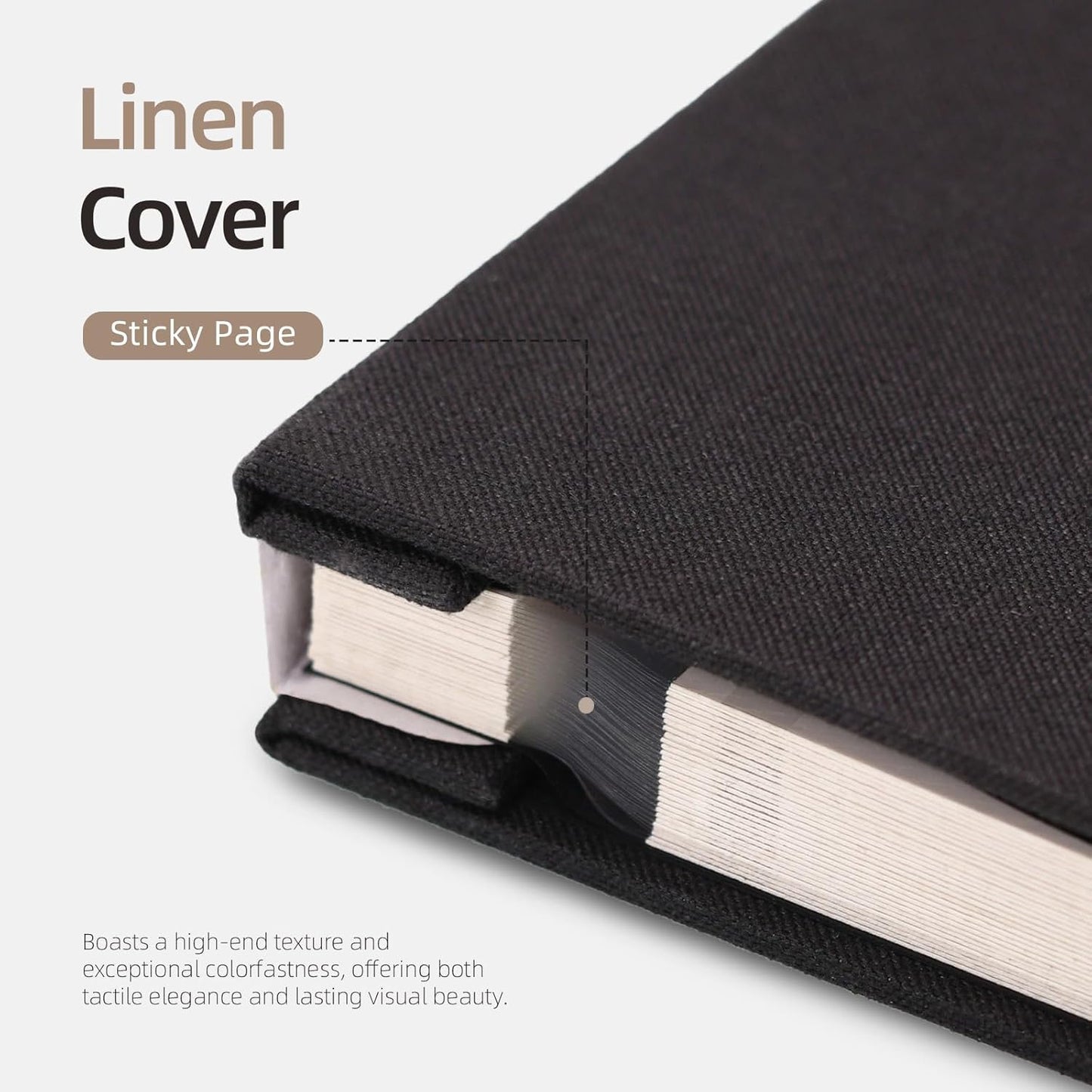 Vienrose Large Photo Album Self Adhesive for 4x6 8x10 10x12 Pictures Scrapbook Album DIY Scrap Book 40 Sticky Pages with A Metallic Pen 13"x12.6"40 Pages