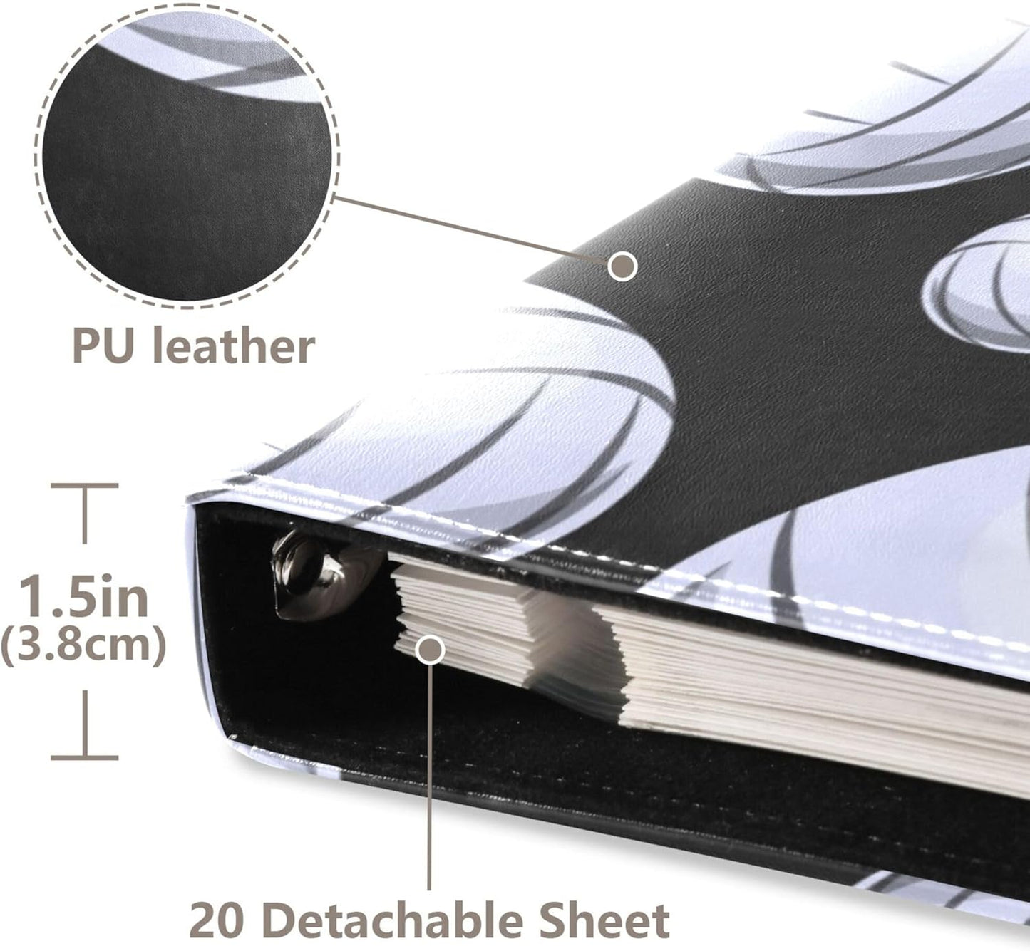 Fisyme 3d Volleyball Ball Photo Album Self Adhesive DIY Scrapbook Album for 2x3 4x6 5x7 6x8 Pictures 20 Pages Memory Book for Family Wedding