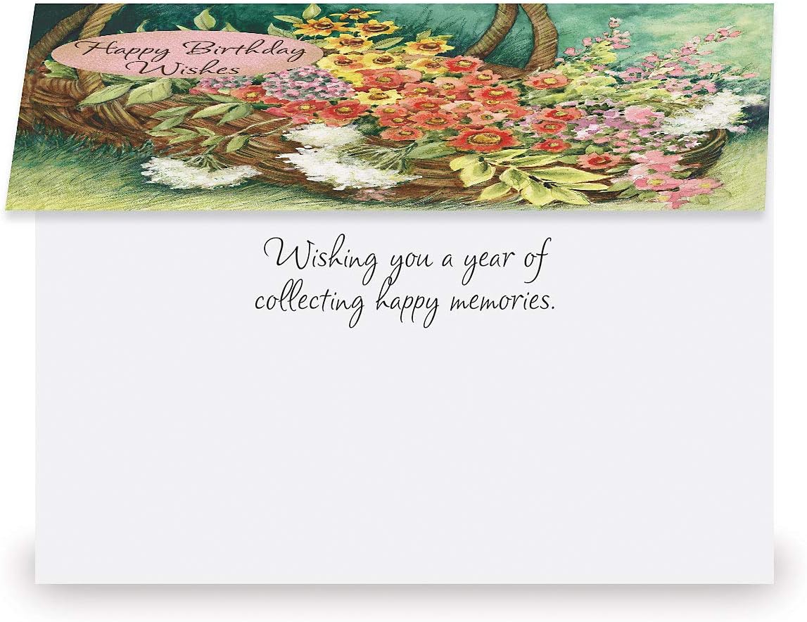 Current by Susan Winget Happy Birthday Greeting Card Set - Value Pack of 20 Cards With White Envelopes, 10 Designs, Large 5" x 7" Assortment