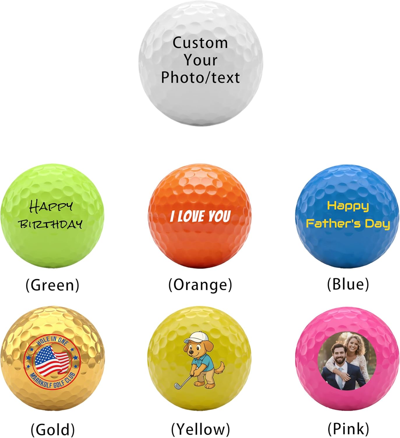 Custom Golf Ball Markers & Golf Divot Tool Gift Set, Personalized Magnetic Ball Marker Hat Clips, Golf Divot Repair Tool, Premium Golf Gifts for Golfers
