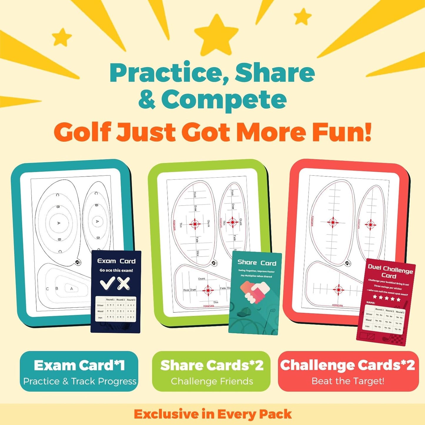 Golf Impact Tape – 2025 Innovative Training & Battle Golf Edition – Club Face Stickers for Drivers, Irons & Woods – Instant Swing Feedback, Interactive Practice,Great Golf Gift for Men & Dads