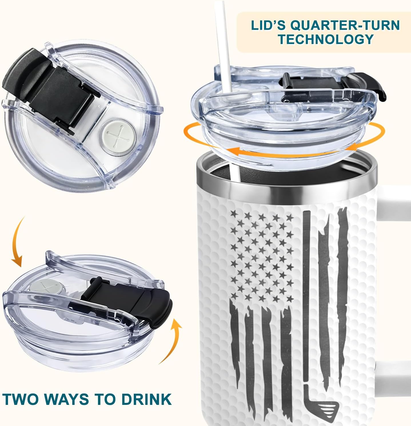Golf Gifts For Men, Golf Gift For Fathers Day, Birthday, Best Present Ideas From Son, Daughter And Kids, Cool Gifts For Women, Christmas Gift for Golfers Men, Dad, Golfers Tumbler 40oz With Handle