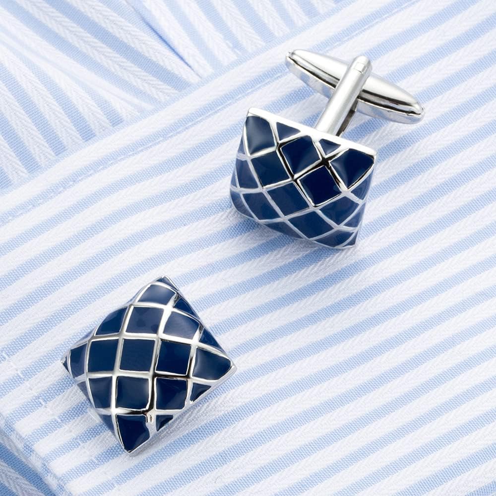 S&W Wedding Cufflinks for Men Cuffs with Gift Box Business for Tuxedo Shirts