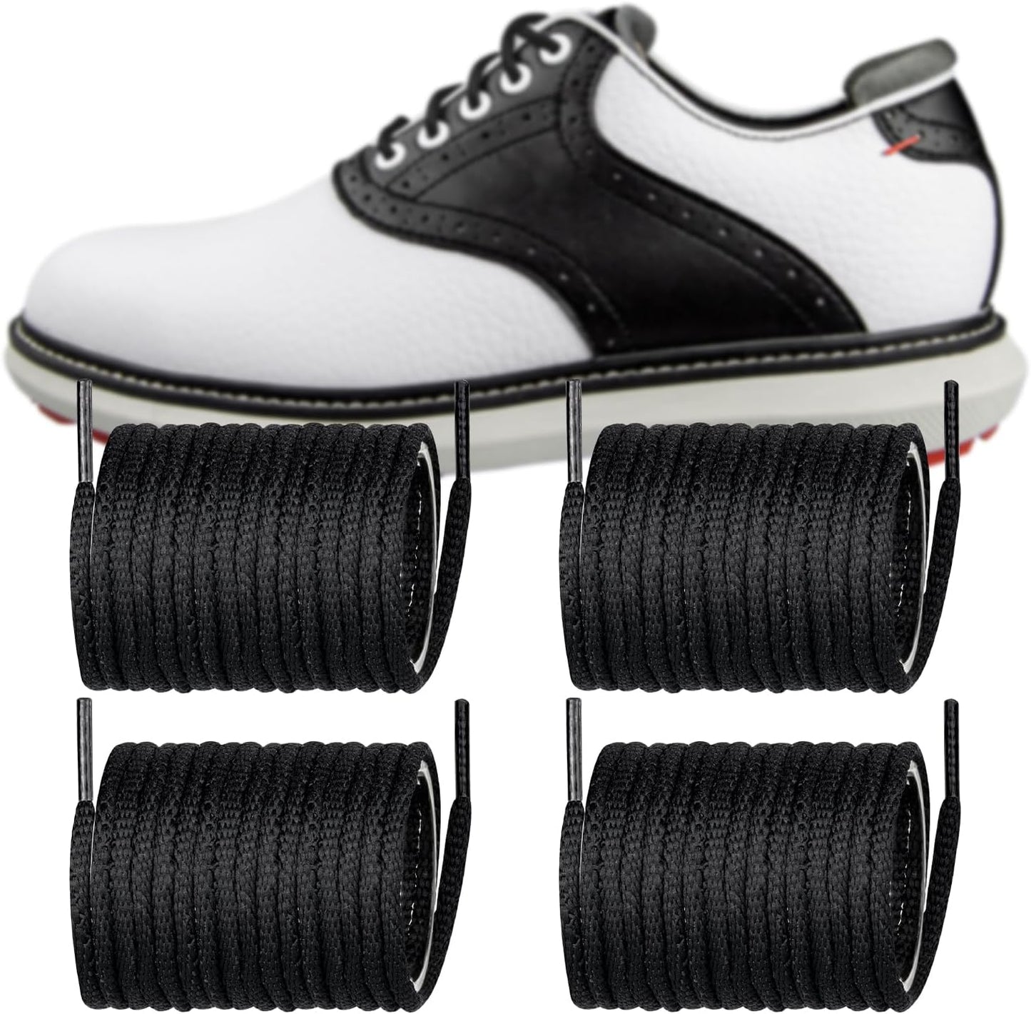 Endoto 2 Pairs Shoelaces for FootJoy Golf Dress Oxford Shoe Laces Replacement Shoe Strings