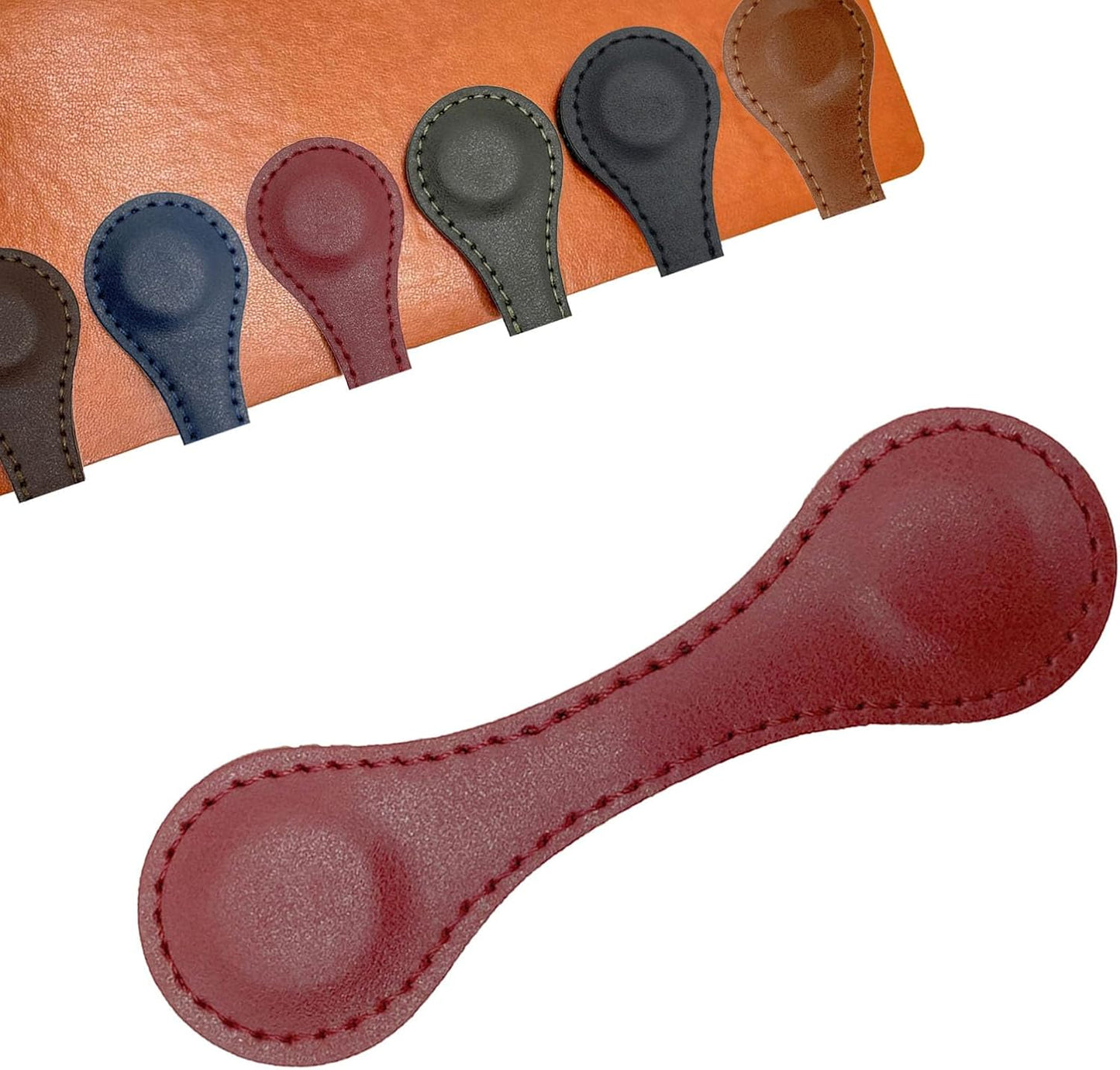 Customized Leather Magnetic Bookmarks for Man Women Personalized Engraved Text Book Marker Clips Gift for Book Lover Kids Readers