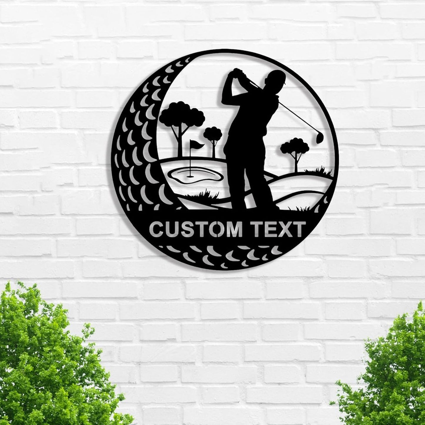 Personalized Metal Golf Wall Sign, 19th Hole Metal Wall Decor, Custom Golfer Name Sign, Golf Wall Art, Golfing Home Decor, Golf Player Gift, Man Cave Sign, Birthday Gift, Black, 8-24 Inch