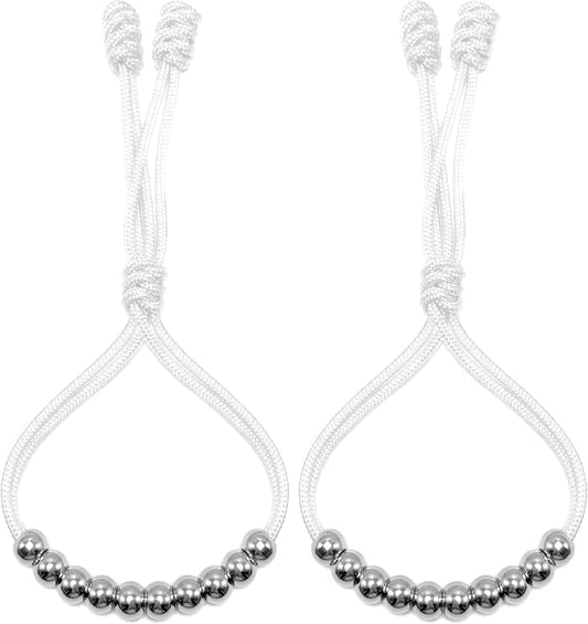 LAMIBEE Pack of 2 Golf Glove Bead Stroke Counter, 10 Stainless Steel Beads Score Counter for Gloves, Stroke Count Resizable Easy to Adjust Golf Round Scoring Tracker Accessory