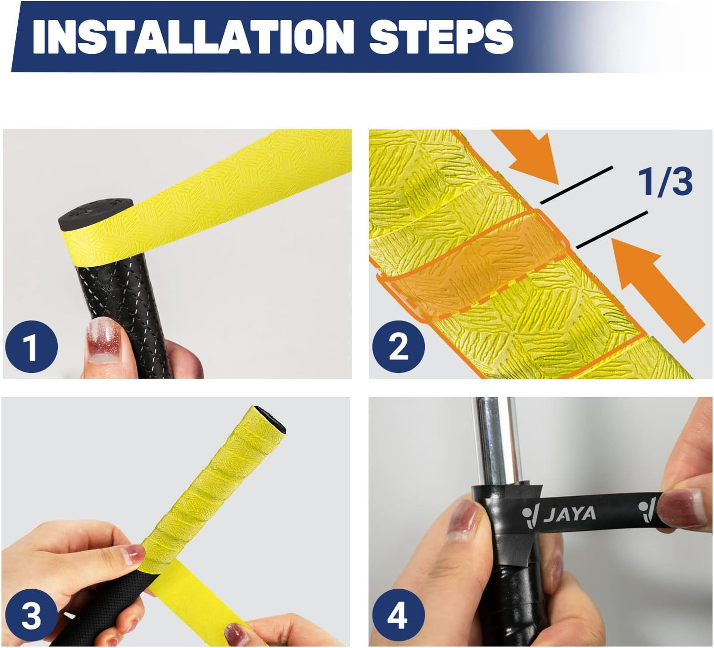 JAYA Golf Grip Wrapping Tapes, Innovative Regripping Solution for Golf Club Grips, 3 Or 15 Pack Tacky PU Overgrip Tapes, Options of 5 Colors, Enjoy a Fresh New Grip Experience