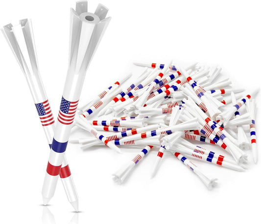 Premium Golf Tees - 5-Prong & 4-Prong Anti-Slip, Enhanced Stability, Unbreakable Golf T 3-1/4" for 360cc Drivers, Ideal Gift for Golfer