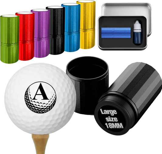ONFAON Custom Golf Ball Stamp, Personalized Name Golf Ball Marker Stamp with Monogram Logo, Reusable Inking Customized Golf Stamper Accessories Gifts for Golfers